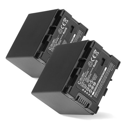2x Batería para JVC GZ-HM650 GZ-MG750 GZ-MS110 GZ-MS210 GZ-MS215 GZ-MS216 BN-VG107 -VG108 -VG114 -VG121 (4450mAh, 3.7V) de CELLONIC