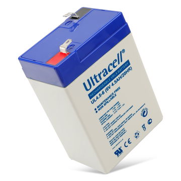 Batería para Bleiakku 6 V, 4,5 Ah (UL4.5-6) Faston (4,8 mm) UL4.5-6 (4500mAh, 6V) de Ultracell