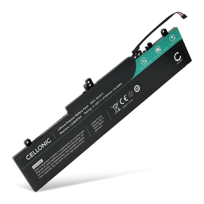 Batería para Lenovo ThinkPad E16 Gen 2, E14 Gen 6, E16 Gen 1, E14 Gen 5 L22M3PG4 (4750mAh, 11.55V) de CELLONIC