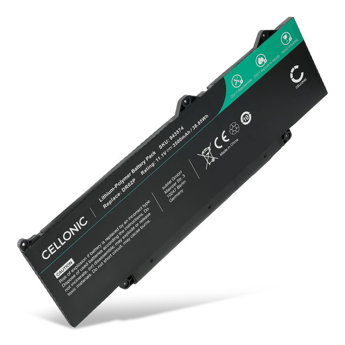 Batería para ordenador portátil Dell Latitude 7455, 5455, 14 7455, 14 5455, 15 5550 (DNDWT), DR02P, R73TC, 2X1V9, GTG7N 3500mAh 11.1V  de CELLONIC