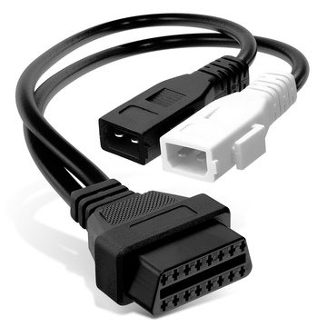 Cable adaptador de coche OBD2 para Audi VW Seat - Cable de 30 cm Adaptador de Diagnóstico 2+2 Pin (2x2) a 16-Pin OBDII de CELLONIC