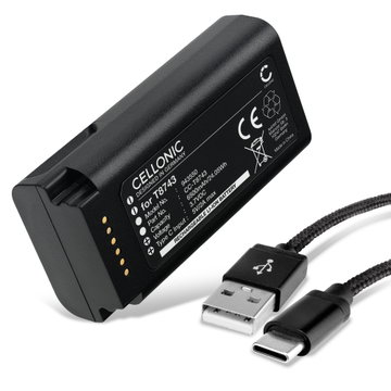 Batería para Eufy Video Doorbell E340, T8743 T8743 (6500mAh, 3.7V) de CELLONIC + USB C Cable