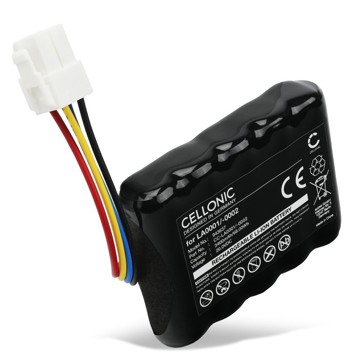 Batería para Landxcape LX790 600m2, LX796 300m2, LX790i, LX799 300 m², LX791, LX797, LX792 600m2, LX795 400m2, LX793 LA0002, LA0001 (3400mAh, 20V) de CELLONIC