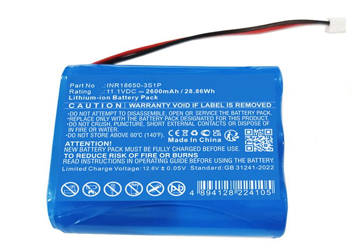 Batería para Capillus 272 INR18650-3S1P (2600mAh, 11.1V) de CELLONIC