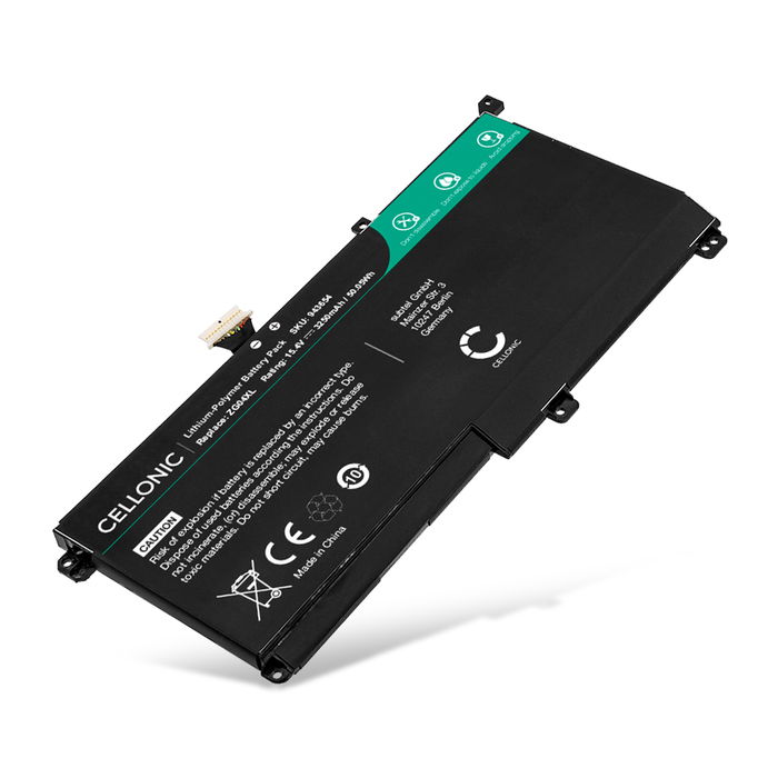 Batería HP para ordenador portátil HP ZBook Studio G5, Studio x360 G5, Elitebook 1050 Gen 1, ZG04XL, L07046-855, L07352-1C1 3250mAh 15.4V  de CELLONIC