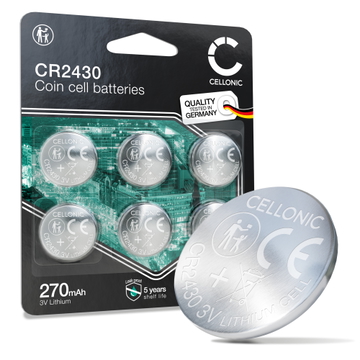 CELLONIC 6x x Pila CR2430 (Lithium, 3V, 270mAh)
