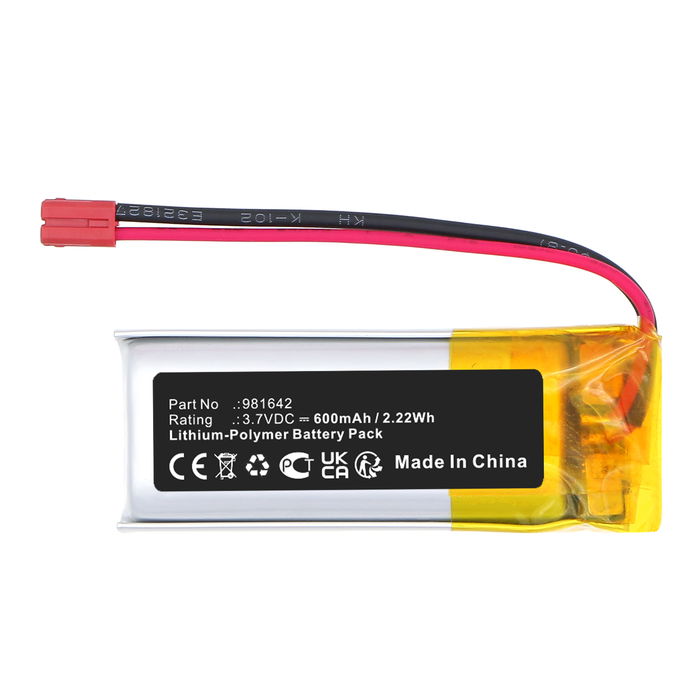 Batería para Somfy 5121348B, Nina IO 1805251 Touch Display-Steuerung 5121348B, Somfy Nina IO 1805251 Touch Display-Steuerung (600mAh, 3.7V) de CELLONIC