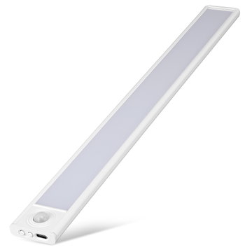 Barra LED 40cm Recargable | Sensor de Movimiento | 3 Temperaturas de Color (3000K/4000K/6000K) | Luz Magnética Inalámbrica para Armario de CELLONIC
