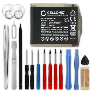 CELLONIC Batería Samsung para Smartwatch Samsung Galaxy Watch - 46mm (SM-R800, SM-R805) 450mAh + Juego de herramientas