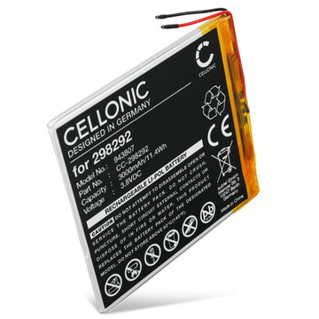 Batería Barnes & Noble para Tablet Archos 70 Oxygen, AC70OX, AC70OXV2, Archos 298292, GPC298292 3000mAh de CELLONIC
