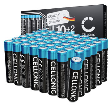 48-Pack CELLONIC 1.5V Alkaline AAA Batteries – 1250mAh LR03, Micro, MN2400 Disposable AAA Batteries for Remotes, LED Lights, Toys, Small Electronics & More