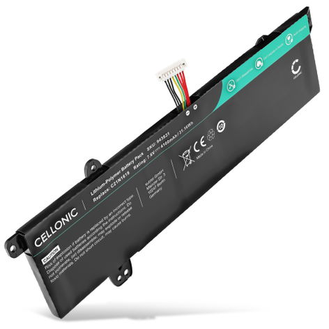 Batería para Ordenadores Portátiles ASUS VivoBook E402BA, R417BA, R417BP, E402B C21N1618 (4100mAh, 7.6V) de CELLONIC