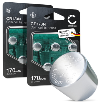 CELLONIC 10x Pila CR1/3N (Lithium, 3V, 170mAh)