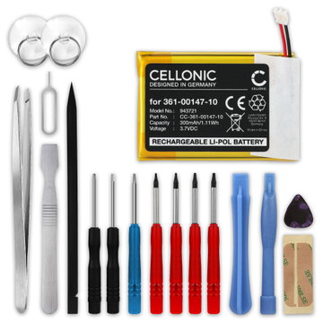 CELLONIC Batería Garmin para Smartwatch Garmin Fenix 7X, Tactix 7 300mAh + Juego de herramientas